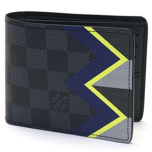 ルイヴィトンLOUIS　VUITTON　ダミエ　グラフィット　ポルトフォイユスレンダー　カラコラム柄　N61255