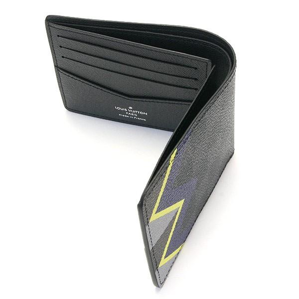 ルイヴィトンLOUIS　VUITTON　ダミエ　グラフィット　ポルトフォイユスレンダー　カラコラム柄　N61255