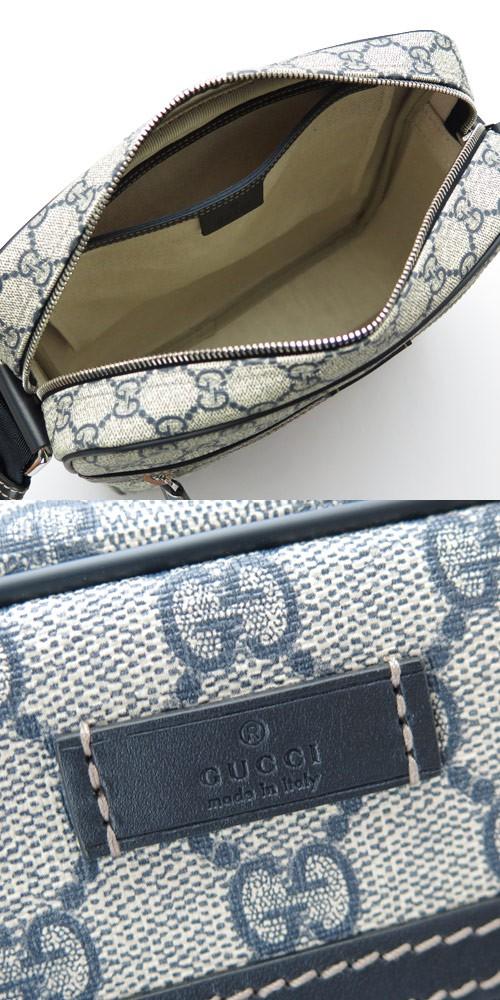グッチ GUCCI ショルダーバッグ/ななめがけ GG柄PVC/GGプラス ベージュ×ブルー 201448 KGDIN 4075