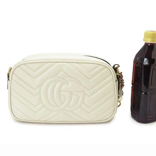 グッチ ショルダーバッグ  GUCCI ななめがけバッグ/ポシェット GG MARMONT キルティング レザー オフホワイト 447632 DTD1D 9022