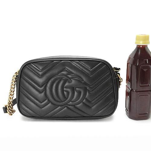 グッチ ショルダーバッグ GUCCI  クラッチバッグ/ポシェット GG MARMONT/GGマーモント キルティング レザー ブラック 447632 DRW1T 1000​