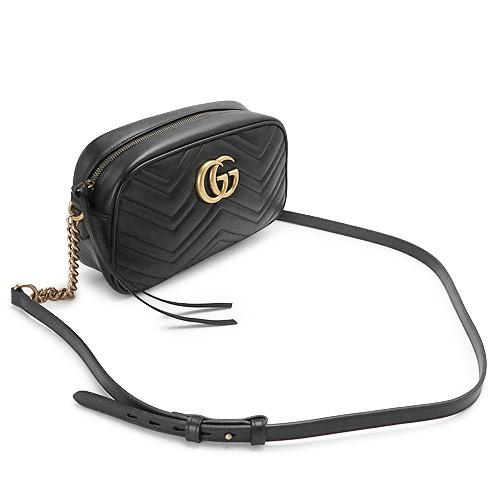 グッチ ショルダーバッグ GUCCI  クラッチバッグ/ポシェット GG MARMONT/GGマーモント キルティング レザー ブラック 447632 DRW1T 1000​