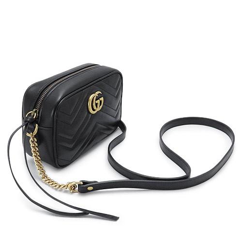 グッチ ショルダーバッグ  GUCCI ポシェット GG MARMONT/GGマーモント キルティング レザー ブラック 448065 DTD1D 1000