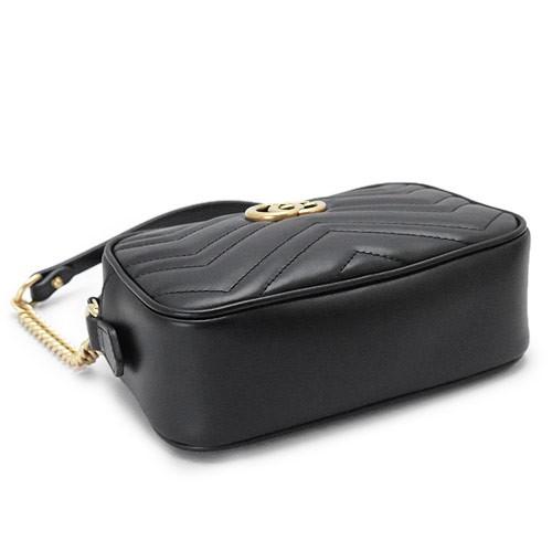 グッチ ショルダーバッグ  GUCCI ポシェット GG MARMONT/GGマーモント キルティング レザー ブラック 448065 DTD1D 1000