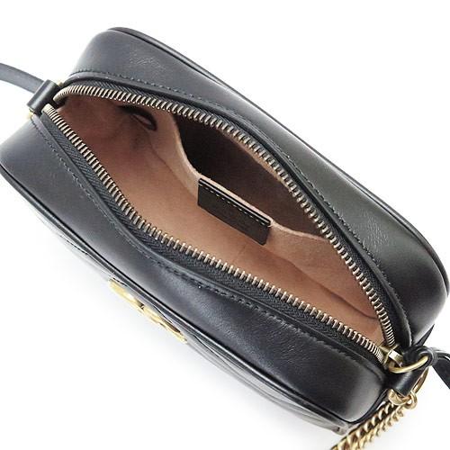グッチ ショルダーバッグ  GUCCI ポシェット GG MARMONT/GGマーモント キルティング レザー ブラック 448065 DTD1D 1000