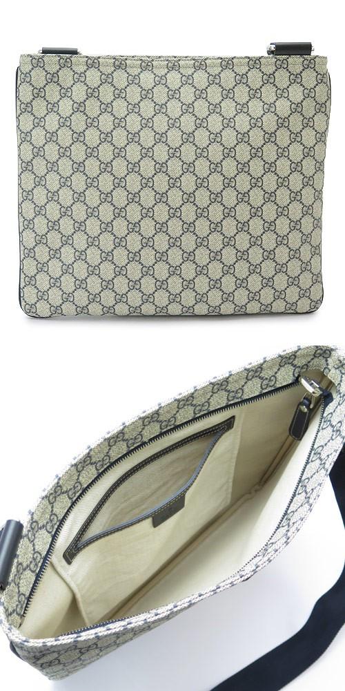 グッチ ショルダーバッグ GUCCI メッセンジャーバッグ JOY/ジョイ GGプラス/PVC ベージュ×ネイビー 201446 KGDIN 4075
