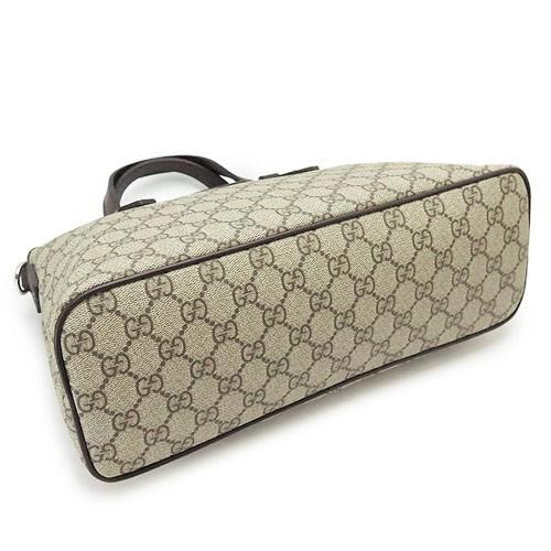 グッチ トートバッグ  GUCCI ショルダーバッグ GGスプリーム PVC キャンバス レザー ベージュ×ダークブラウン 429019 KGDHN 9643
