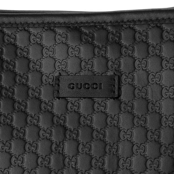 グッチ トートバッグ GUCCI  マイクロ グッチシマ レディース BLACK ブラック 黒 GG 型押し 449647 BMJ1G 1000