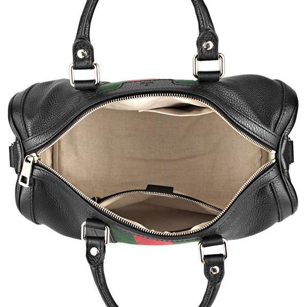 グッチ ハンドバッグ GUCCI  ヴィンテージウェブ ボストン レディース BLACK ブラック 黒 ウェブ ボストン 2WAY ショルダー 上品 シンプル 247205 A7MAG 1060​