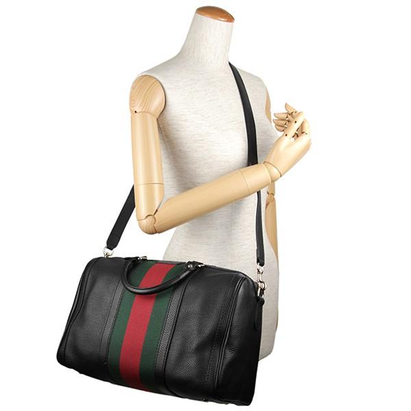 グッチ ハンドバッグ GUCCI  ヴィンテージウェブ ボストン レディース BLACK ブラック 黒 ウェブ ボストン 2WAY ショルダー 上品 シンプル 247205 A7MAG 1060​