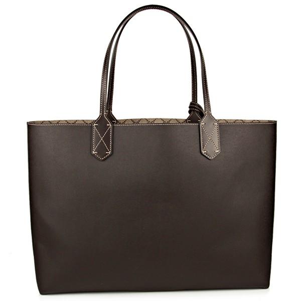 グッチ トートバッグ GUCCI  バッグ リバーシブル GGレザー  ミディアム トート レディース ベージュ/エボニー/ブラウン リバーシブル モノグラム 368568 A9810 9643​