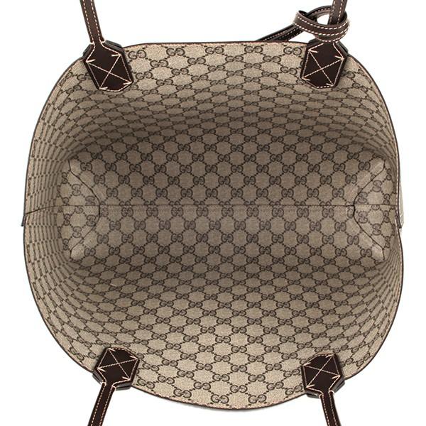 グッチ トートバッグ GUCCI  バッグ リバーシブル GGレザー  ミディアム トート レディース ベージュ/エボニー/ブラウン リバーシブル モノグラム 368568 A9810 9643​
