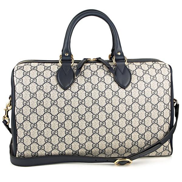 グッチ ハンドバッグ GUCCI  バッグ GGスプリーム トップハンドル レディース  ベージュ/ブルー 青 GGパターン バイカラー エレガント 409527 KHNKG 4075​