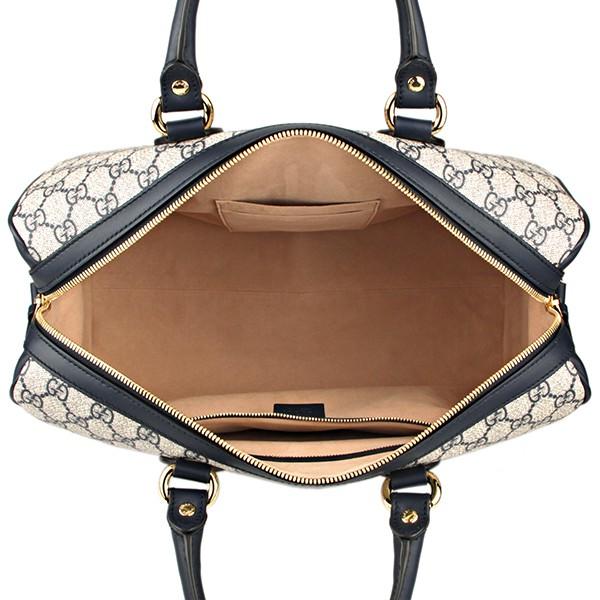 グッチ ハンドバッグ GUCCI  バッグ GGスプリーム トップハンドル レディース  ベージュ/ブルー 青 GGパターン バイカラー エレガント 409527 KHNKG 4075​