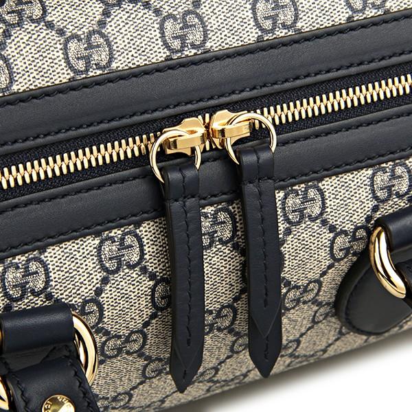 グッチ ハンドバッグ GUCCI  バッグ GGスプリーム トップハンドル レディース  ベージュ/ブルー 青 GGパターン バイカラー エレガント 409527 KHNKG 4075​