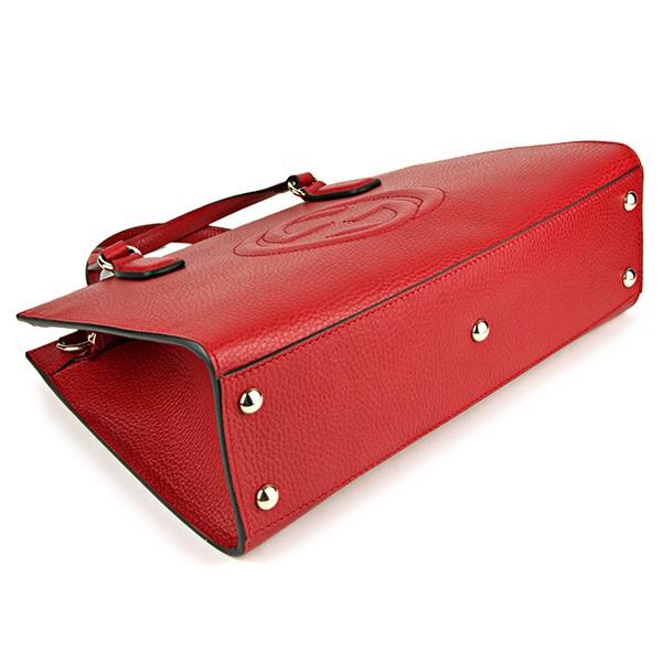 グッチ ハンドバッグ GUCCI  バッグ ソーホー SOHO トップハンドル レディース HIBISCUS RED ハイビスカスレッド 赤 インターロッキングG エンボス 2WAY フェミニン エレガント 431571 CAO0G 