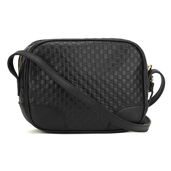 グッチ ショルダーバッグ GUCCI  マイクロ グッチシマ レディース BLACK ブラック 黒 GG 型押し クロスボディ 上品 カジュアル 449413 BMJ1G 1000​