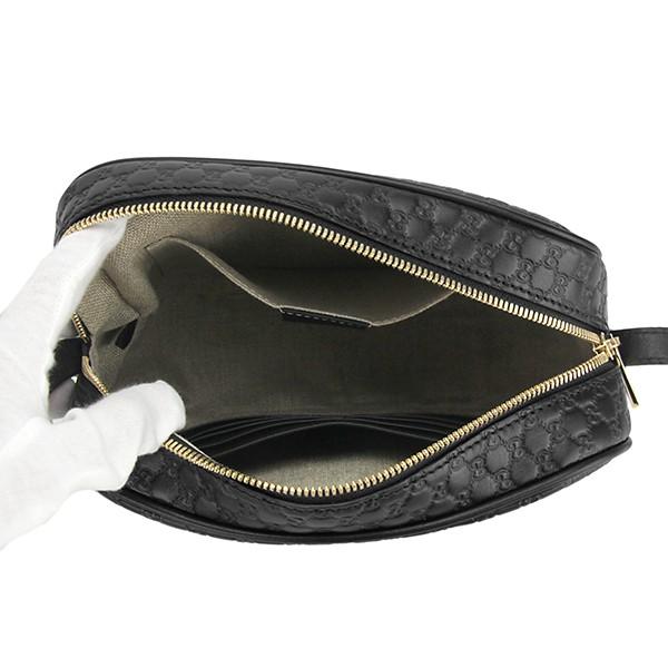 グッチ ショルダーバッグ GUCCI  マイクロ グッチシマ レディース BLACK ブラック 黒 GG 型押し クロスボディ 上品 カジュアル 449413 BMJ1G 1000​