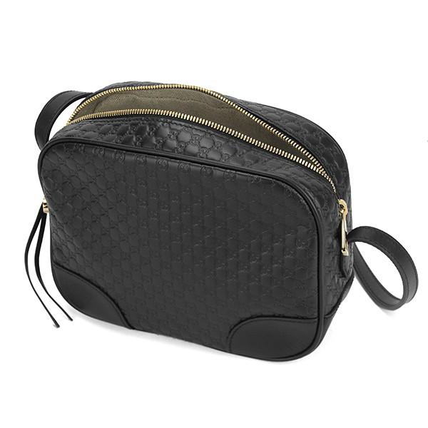 グッチ ショルダーバッグ GUCCI  マイクロ グッチシマ レディース BLACK ブラック 黒 GG 型押し クロスボディ 上品 カジュアル 449413 BMJ1G 1000​
