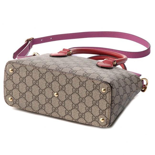 グッチ GUCCI 2WAYバッグ  ベージュ×ハイビスカスレッド×ピンク 453177 KLQIG 9784