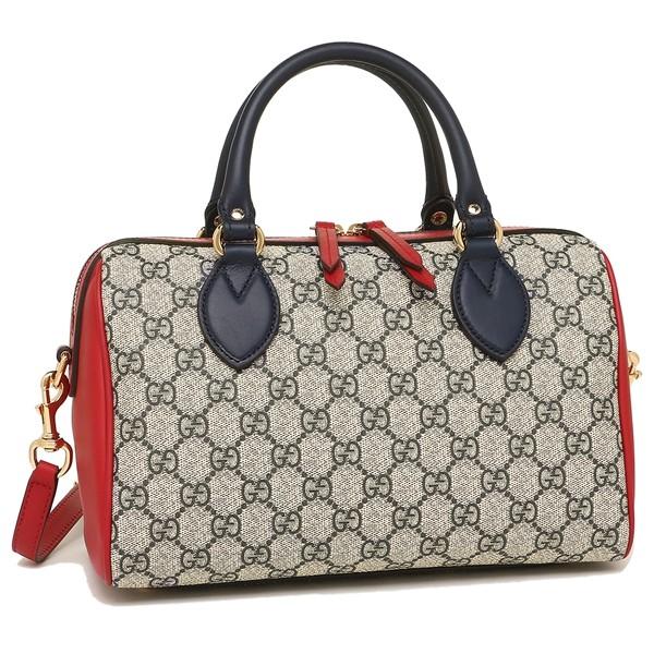 グッチ ハンドバッグ レディース GUCCI  ベージュ レッド ネイビー  409529 KLQIG 4096
