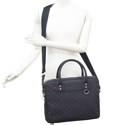 グッチ バッグ　GUCCI　2WAY　ブリーフケース　ビジネス　ストラップ付き　GGネオプレン　ブラック　ウェビング　レッドｘグリーン　アウトレット 328937-1060​