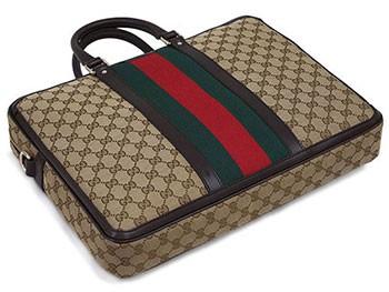 グッチ バッグ　GUCCI　メンズ　ブリーフケース　ストラップ付き　ウェビング　レッドxグリーン　GGキャンバスベージュxダークブラウン 紙袋付き　246408-9791　