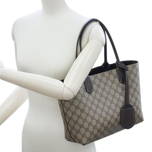 グッチ　バッグ　GUCCI　レディース　トートバッグ　スモール　リバーシブル　GGレザー　ベージュｘブラウン　アウトレット  372613-9643​