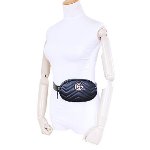 グッチ ベルト バッグ レディース GUCCI GGマーモント キルティングレザー 黒 ブラック 476434 DSVRT 1000 