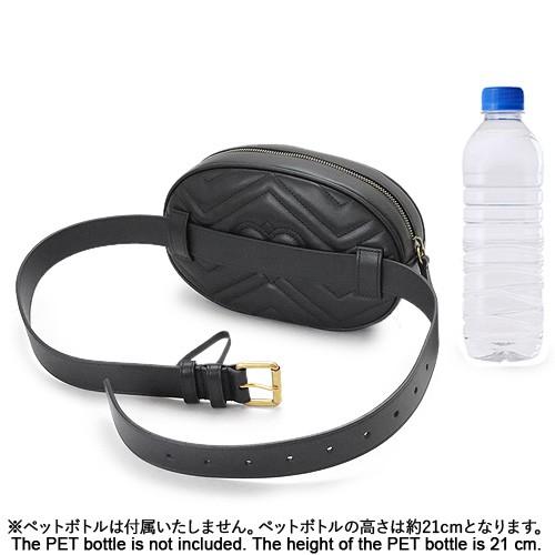 グッチ ベルト バッグ レディース GUCCI GGマーモント キルティング レザー ブラック 黒 491294 DSVRT 1000 