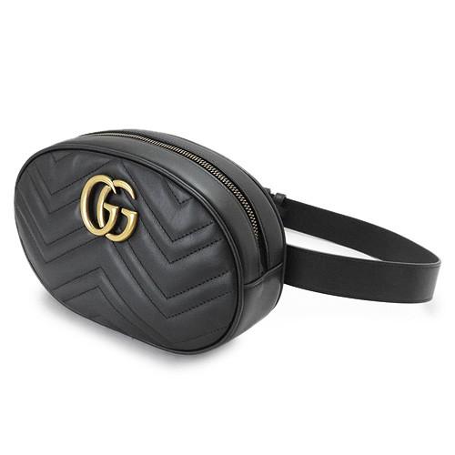 グッチ ベルト バッグ レディース GUCCI GGマーモント キルティング レザー ブラック 黒 491294 DSVRT 1000 