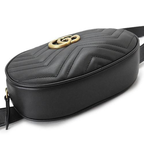 グッチ ベルト バッグ レディース GUCCI GGマーモント キルティング レザー ブラック 黒 491294 DSVRT 1000 