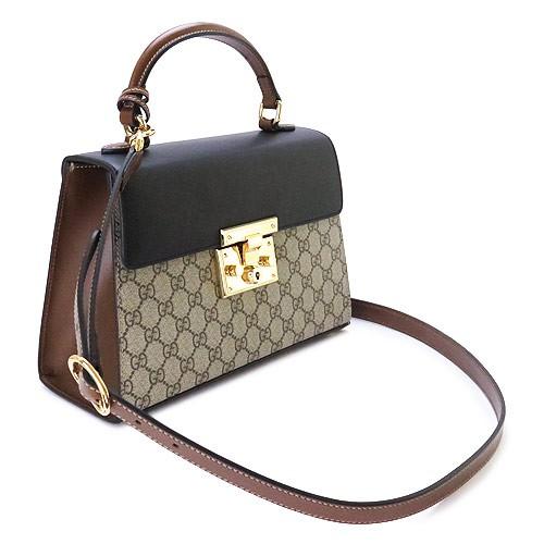 グッチ ハンドバッグ GUCCI 2WAYショルダーバッグ GGスプリーム キャンバス レザー ベージュ×エボニー×ブラック×ブラウン 453188 KLQJG 9785 
