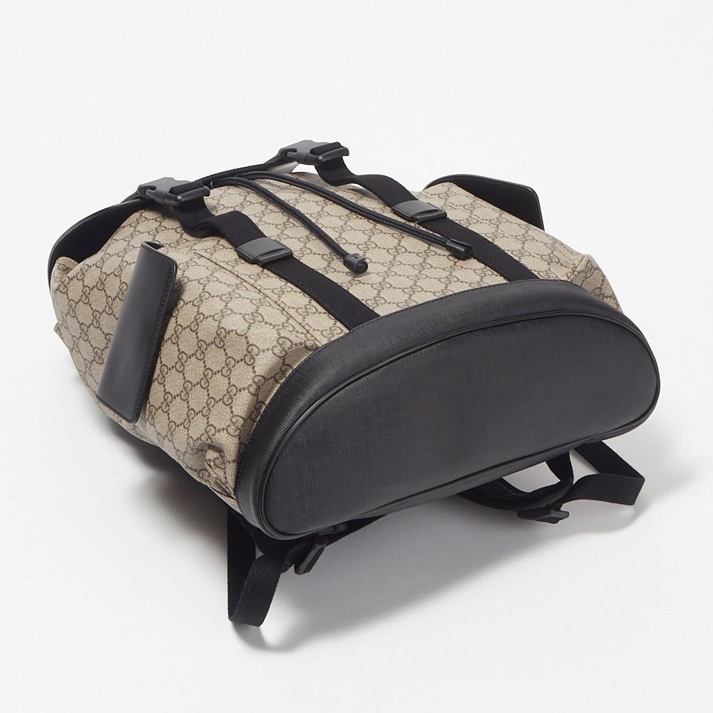 グッチ GUCCI バッグ バックパック リュックサック 【GG SUPREME：GGスプリーム】  ベージュ系×ブラック 450958 K5I1X