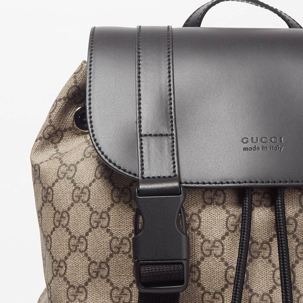 グッチ GUCCI バッグ バックパック リュックサック 【GG SUPREME：GGスプリーム】  ベージュ系×ブラック 450958 K5I1X