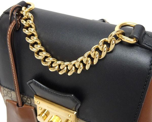 グッチ GUCCI バッグ リュックサック バックパック パドロック GGスプリーム ベージュ エボニー ブラック ブラウン レザー 本革  レディース  498194​