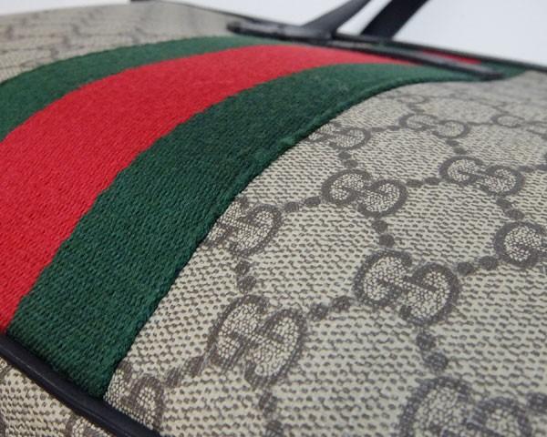 グッチ GUCCI バッグ ダッフルバッグ ショルダーバッグ 2WAY GGスプリーム ベージュ エボニー グリーン レッド シルバー金具  メンズ 359261​