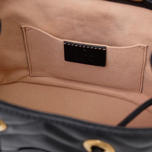 グッチ GUCCI GGマーモント キルティング レザー バックパック リュックサック ブラック [レディース] 528129 DRW4T 1000 