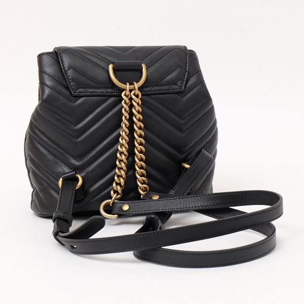 グッチ GUCCI GGマーモント キルティング レザー バックパック リュックサック ブラック [レディース] 528129 DRW4T 1000 
