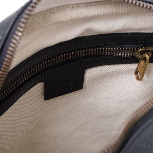 グッチ GUCCI グッチプリント レザー ショルダーバッグ ブラック [メンズ] 523591 0QRAT 8163 