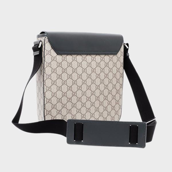 グッチ GUCCI GG柄 GGスプリーム キャンバス スモール メッセンジャー ショルダーバッグ ベージュ×ブラック [メンズ] 473877 K5RLX 9769