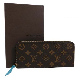 ルイヴィトン  長財布 LOUIS VUITTON ラウンドファスナー ポルトフォイユ クレマンス / モノグラム テュルコワーズ M60858