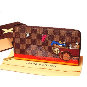 ルイ ヴィトン　VUITTON ダミエ　ジッピーウォレット イラストプリント　N61240