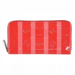 ルイヴィトン LOUIS VUITTON　モノグラム・ヴェルニ レイユール ラウンドジップ長財布 ジッピーウォレット ポピーペタル M58036