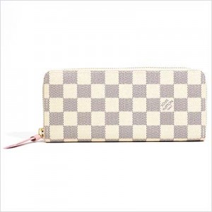 ルイ ヴィトンLOUIS　VUITTON　ダミエアズール　ラウンドファスナー長財布　ポルトフォイユ　クレマンス　ローズ・バレリーヌ　N61264
