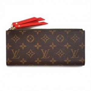 ルイヴィトン LOUISVUITTON モノグラム ライン コクリコ ポルトフォイユ アデル 長財布 M61287