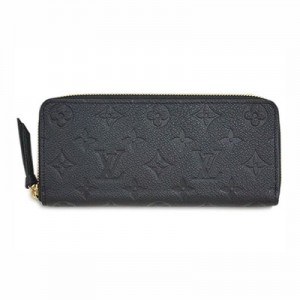 イヴィトン LOUIS VUITTON　モノグラム・アンプラント　ラウンドジップ長財布　ポルトフォイユ・クレマンス　ノワール　M60171