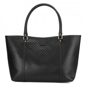 グッチ トートバッグ GUCCI  マイクロ グッチシマ レディース BLACK ブラック 黒 GG 型押し 449647 BMJ1G 1000