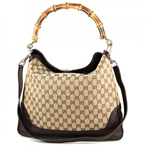 グッチ ハンドバッグ GUCCI バッグ ダイアナ GGキャンバス バンブーハンドルトート レディース (エボニー) ベージュ/ダークブラウン バンブー 竹 モノグラム 2WAY フェミニン エレガント 282315 FWCGG 96