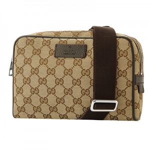 グッチ ウエストバッグ・ボディバッグ GUCCI GGキャンバス GG CANVAS ユニセックス ベージュ/ダークブラウン ヒップバッグ クロスボディ GG柄 メンズ カジュアル スマート 449174 KY9KN 9886​